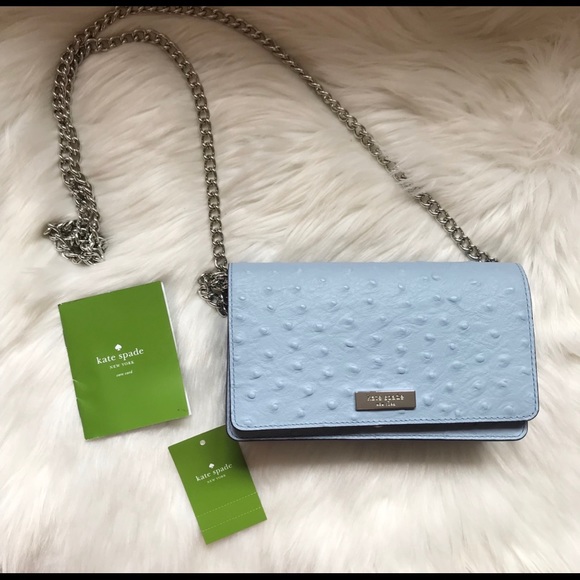 New! KATE SPADE Blue Isabeli Chain Crossbody Bag - Picture 2 of 8
